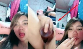 Ngocok Memek pake Batang Dildo Jumbo Mendesah Enak